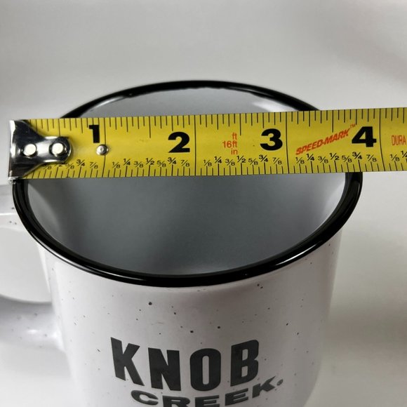 Knob Creek Ceramic Coffee Mug Cup Work Hard Drink Whiskey Speckled Enamel Look - Picture 10 of 10